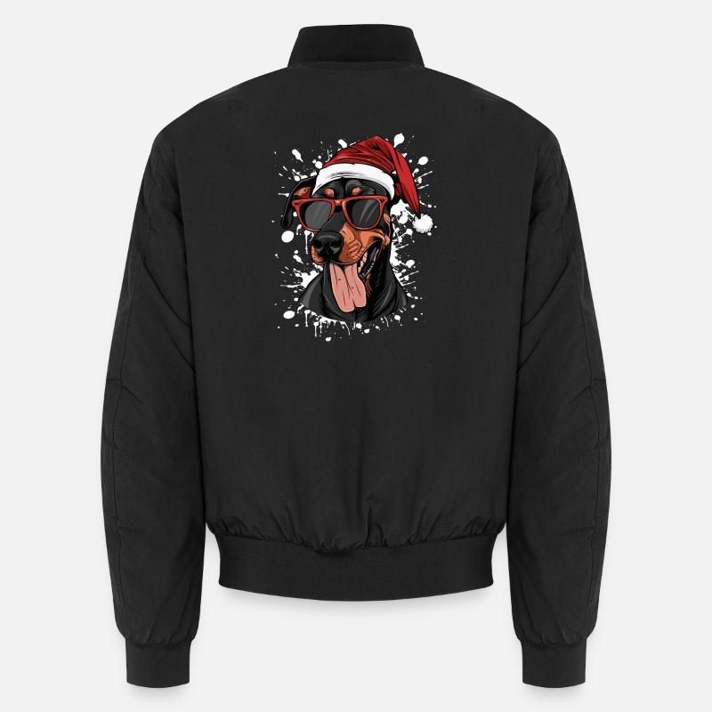 Doberman chien Noël drôle Bomber unisexe