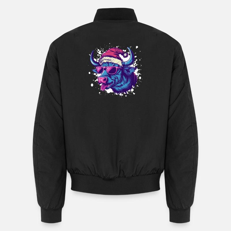 Taurus Christmas Funny - Unisex Bomber Jacket - black