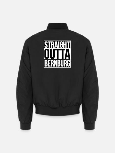 Straight Outta Bernburg - Unisex Bomber Jacket - black