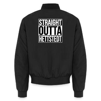 TOUT DROIT SORTI DE HETTSTEDT - Bomber unisexe - noir - Dos - AI Model Male 185 light (185cm)