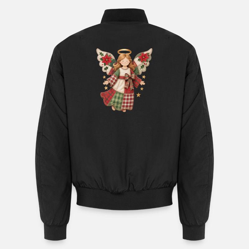 Ange de Noël avec des étoiles dorées Bomber unisexe