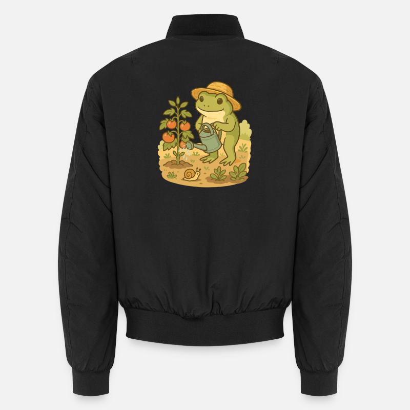 Frosch im Garten – Frogcore Cottage Unisex Bomberjacke