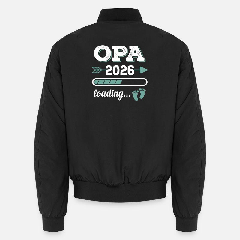 Opa 2026 Loading Werdender Großater Geschenkidee - Unisex Bomberjacke - Schwarz