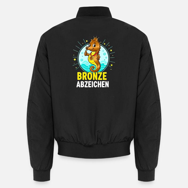 Bronze Badge Swimming Course Passed - Unisex Bomber Jacket - black