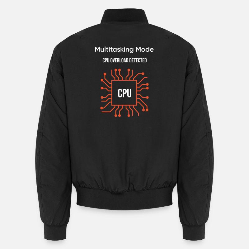 Multitasking-Modus – CPU-Überlastung erkannt - Unisex Bomberjacke - Schwarz