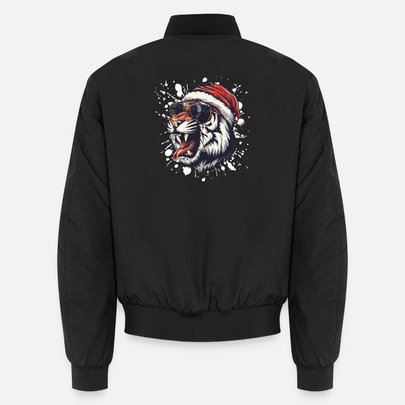 Tiger Christmas Funny Unisex Bomber Jacket