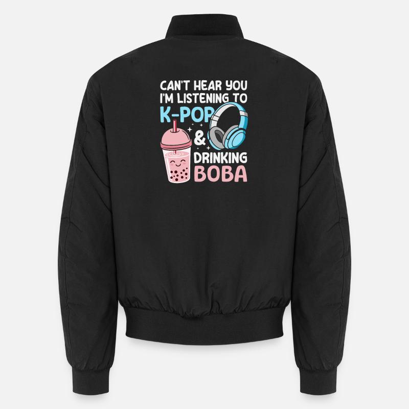 K-Pop Musique pop coréenne Bubble Tea Boba Bomber unisexe