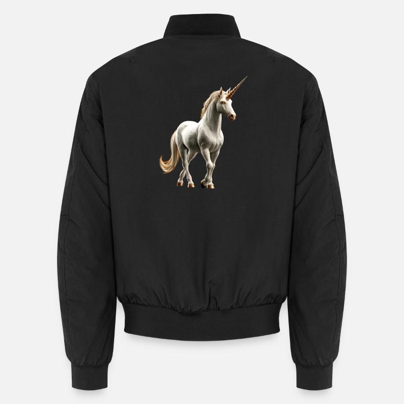 Einhorn Pony Reiterin Pferde Reiten Einhörner Unisex Bomberjacke