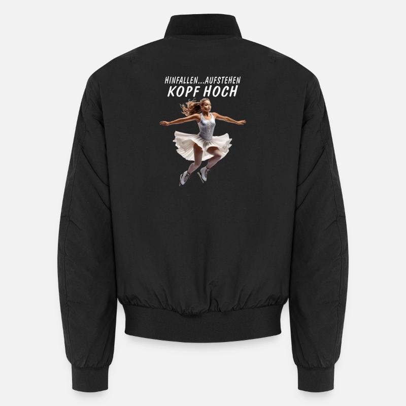 EISKUNSTLÄUFERIN HINFALLEN AUFSTEHEN Unisex Bomberjacke
