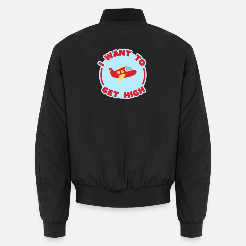 ICH WILL HIGH WERDEN - Unisex Bomberjacke - Schwarz