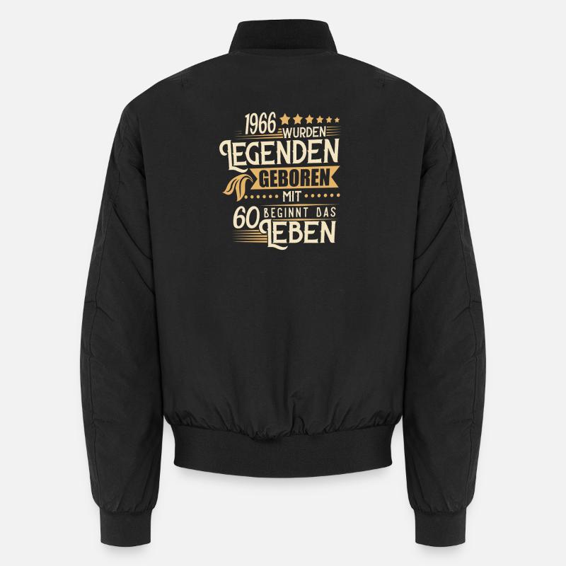 60 Geburtstag Legenden 1966 Retro Lebensbeginn Unisex Bomberjacke