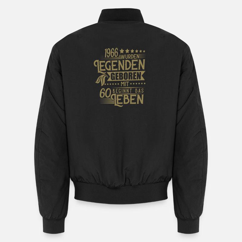 60 Geburtstag Legenden 1966 Retro Lebensbeginn Unisex Bomberjacke
