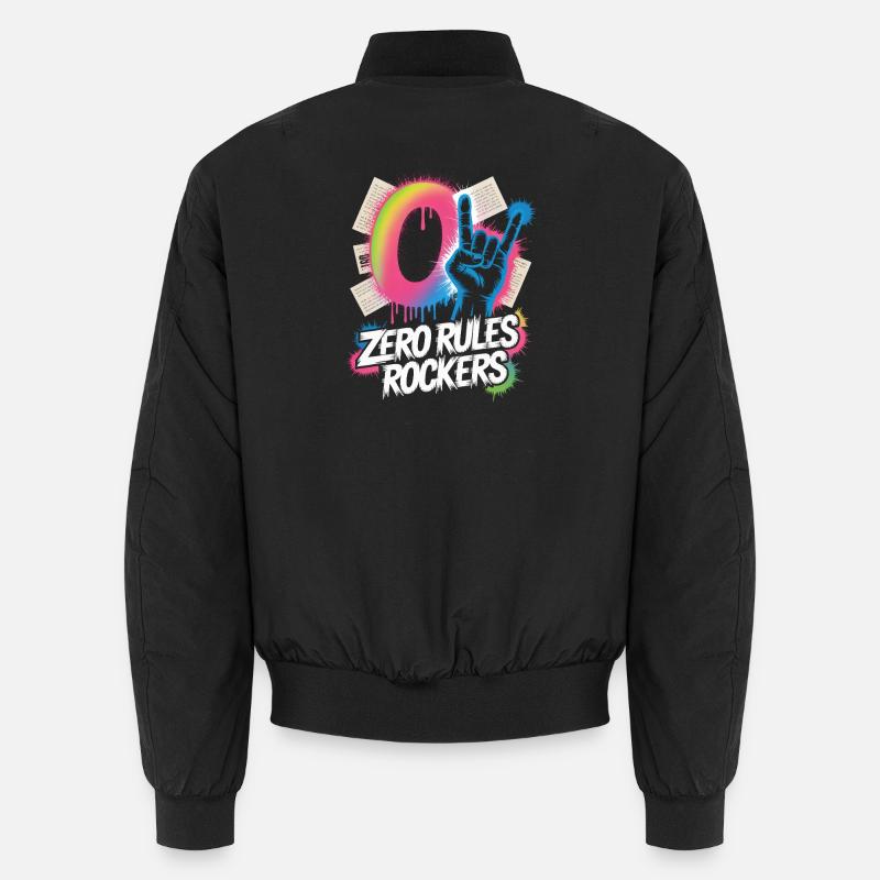 Zero Rules Rockers Punk Rock Music Unisex Bomberjacke