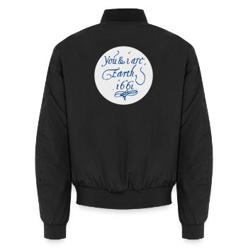 Vous et moi sommes la Terre 1661 - Bomber unisexe - noir - Dos - AI Model Male 185 light (185cm)