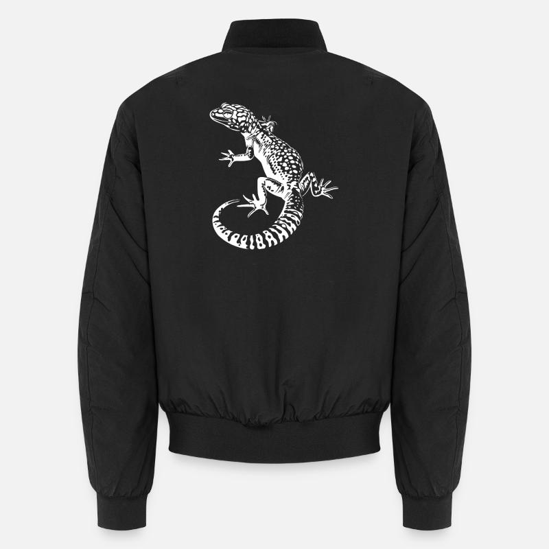 Gecko Léopard Gecko Contraste - Bomber unisexe - noir