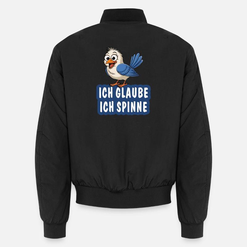ICH GLAUBE ICH SPINNE - Unisex Bomberjacke - Schwarz
