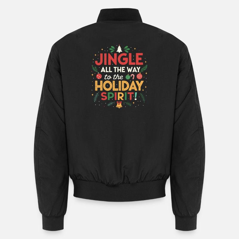 Jingle zum Urlaubspfad - Unisex Bomberjacke - Schwarz