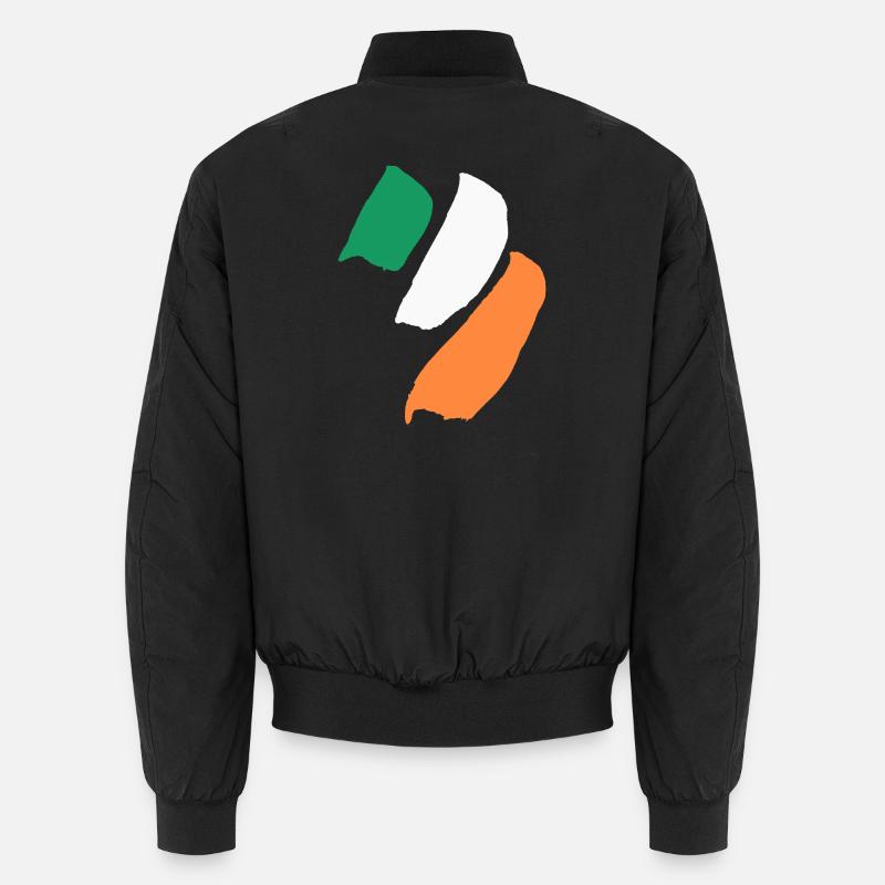 Ireland Flag - Unisex Bomber Jacket - black
