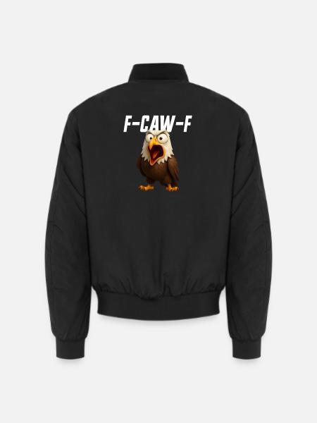 F-Caw-F Adler Lustiger Adler FCAWF F Caw F - Unisex Bomberjacke - Schwarz