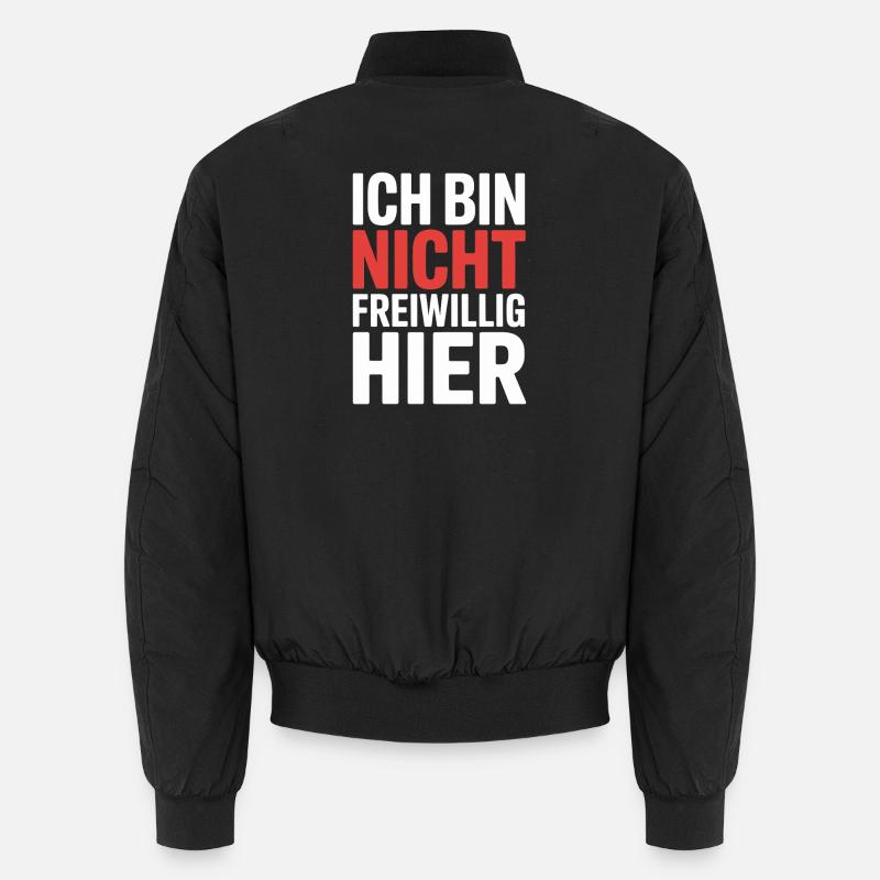 Ich Bin Nicht Freiwillig Hier Anti Smalltalk Büro Unisex Bomberjacke