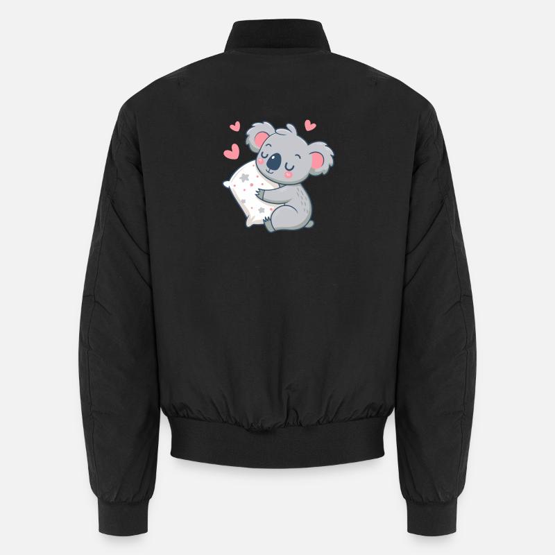 Cuddly Koala and Starry Pillow Unisex Bomber Jacket