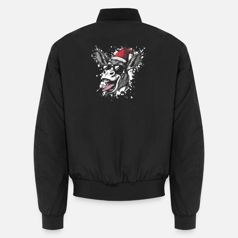 Donkey Christmas Funny Unisex Bomber Jacket