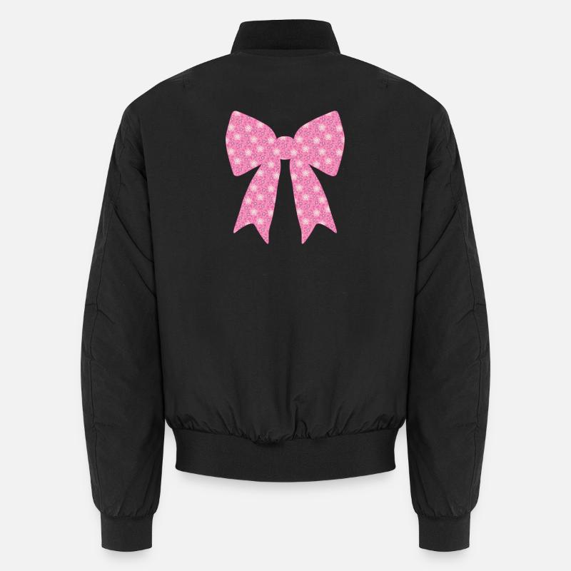 Rosa Schleife - Unisex Bomberjacke - Schwarz