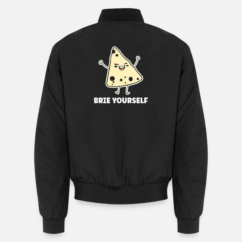 Humour fromage brie - Bomber unisexe - noir