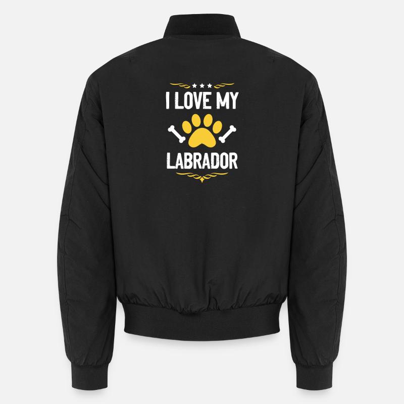 I love Labrador paw Unisex Bomber Jacket