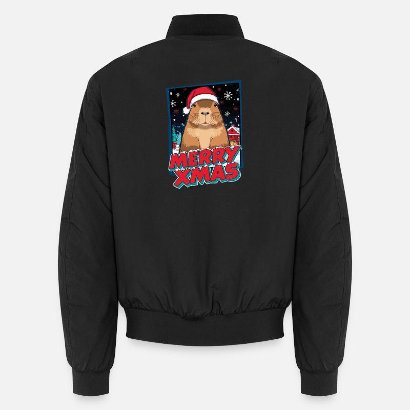 Capybara avec chapeau de Père Noël Bomber unisexe