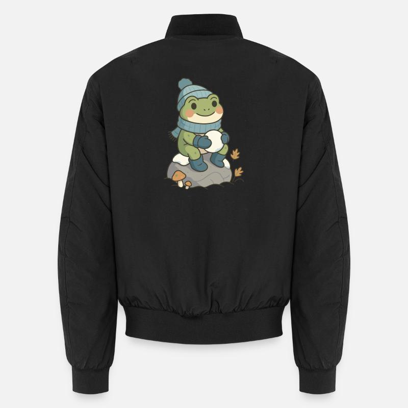 Grenouille d’hiver - Grenouille douillette avec boule de neige Bomber unisexe