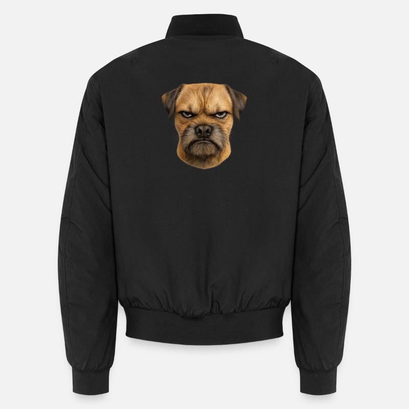 Grim Dog Face | Border Terrier Unisex Bomber Jacket