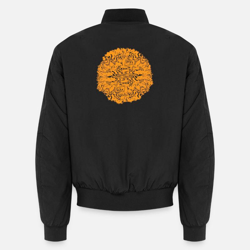 Orange Circle Ornament Unisex Bomber Jacket