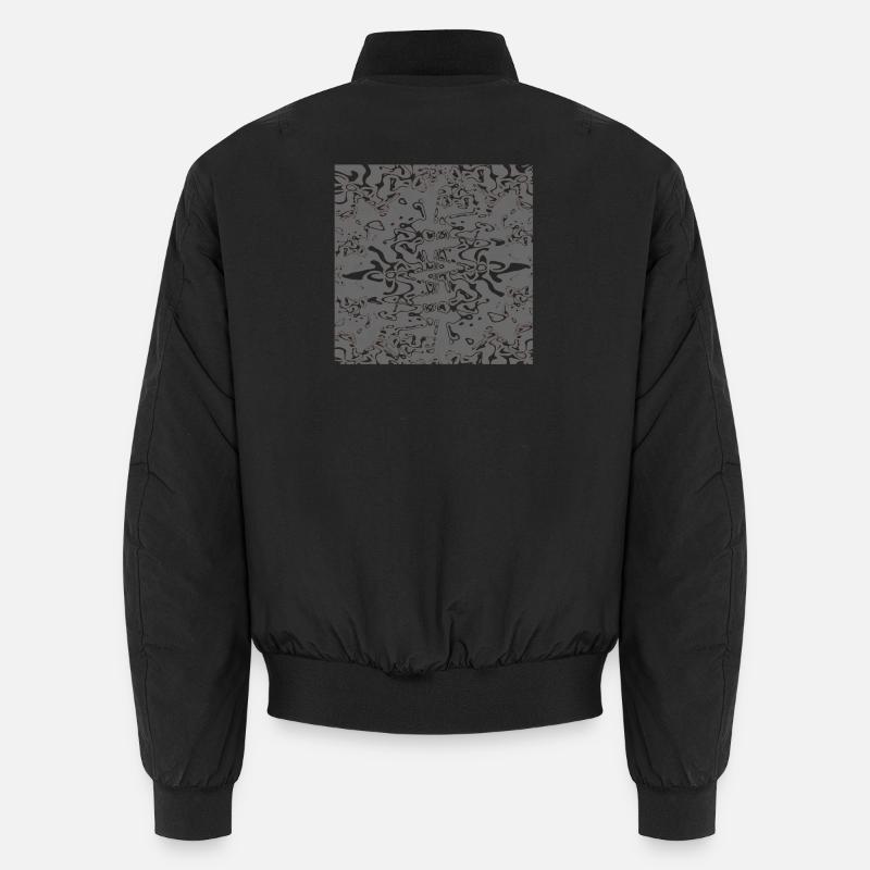Grey-organic texture - Unisex Bomber Jacket - black