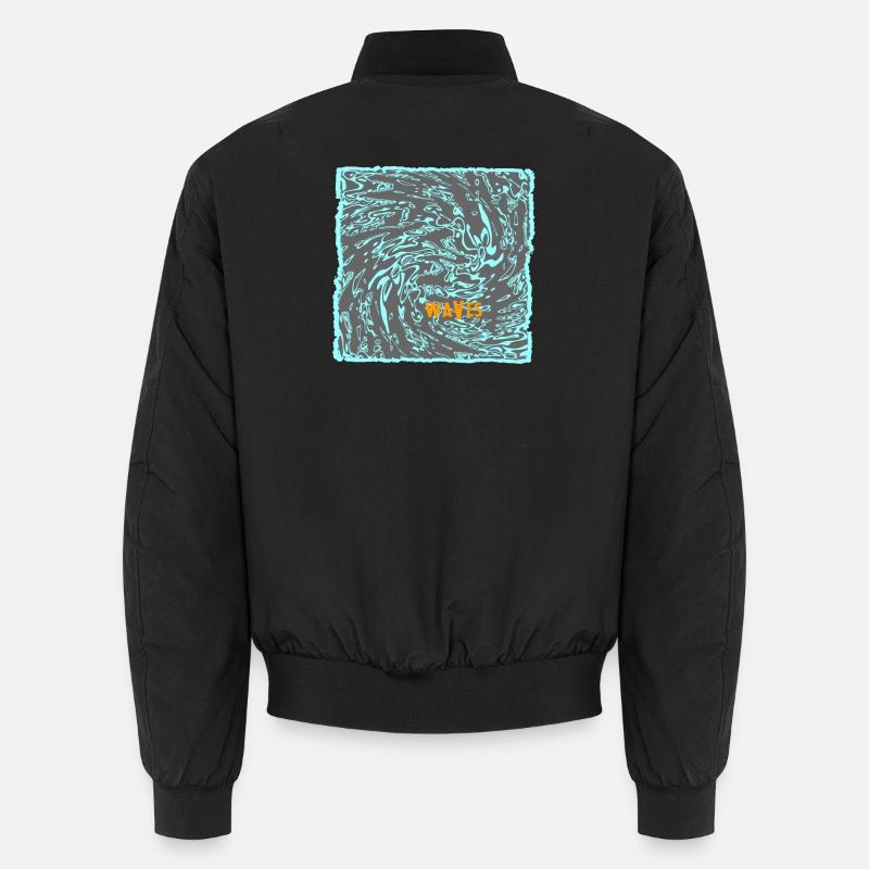 Wellenfluss Neon Muster surf Unisex Bomberjacke