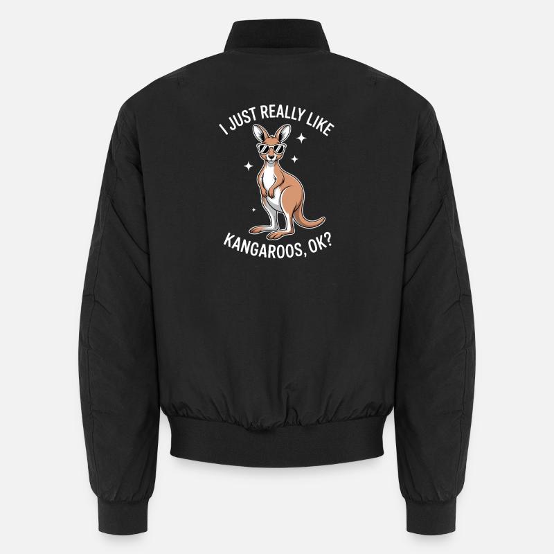 Kangaroo Spruch Kangaroo Lustige Kangaroo Geschenk - Unisex Bomberjacke - Schwarz