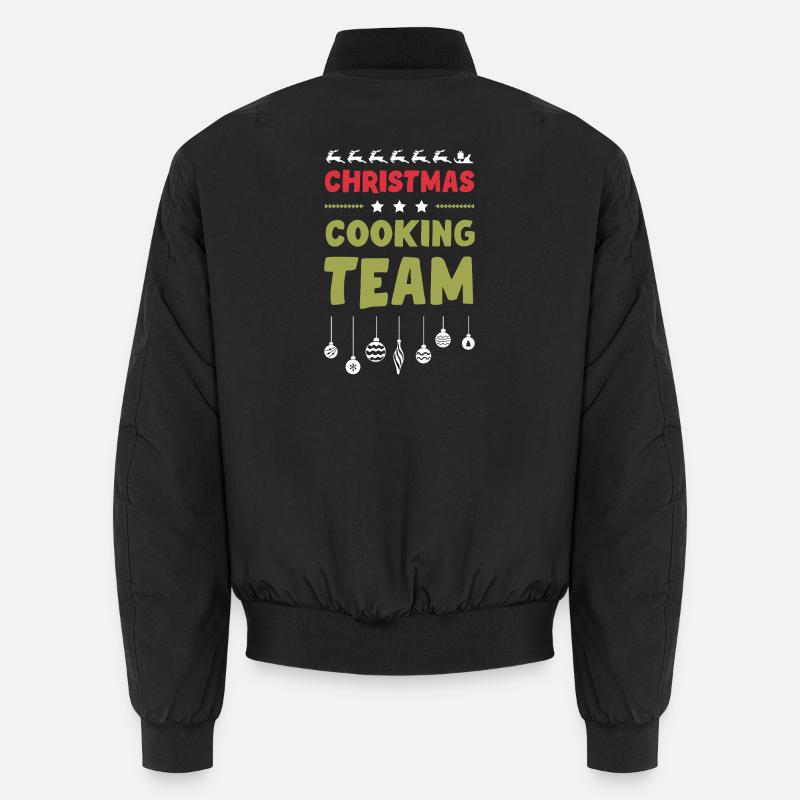 Christmas Cooking Baking Team - Unisex Bomber Jacket - black