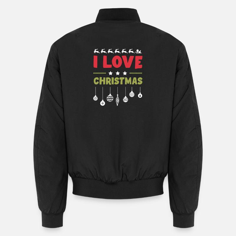 Ich Liebe Weihnachten - Unisex Bomberjacke - Schwarz
