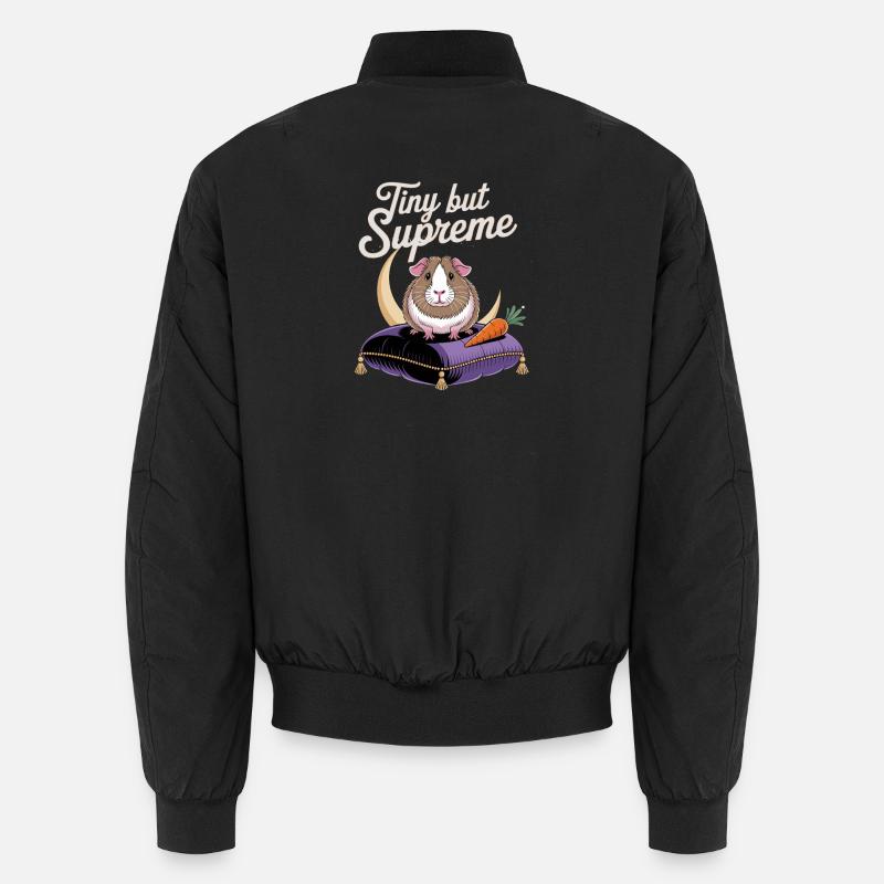 Tiny but Guinea Pig - Unisex Bomber Jacket - black