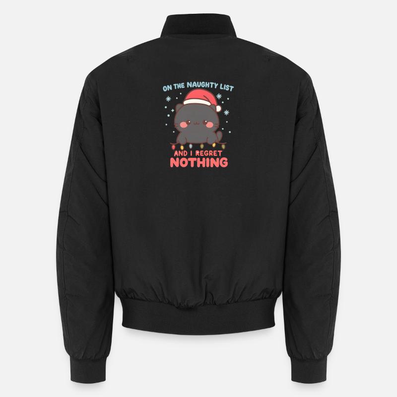 Freche Katze Weihnachten Bereue nichts Unisex Bomberjacke