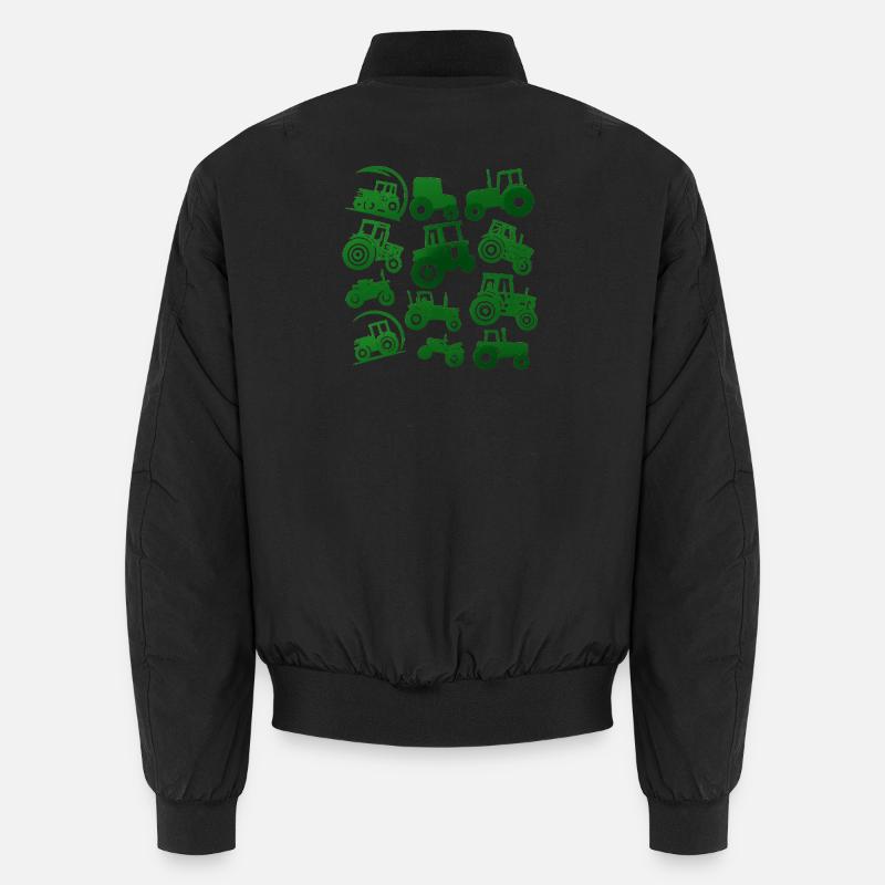 Tracteurs verts en silhouettes Bomber unisexe