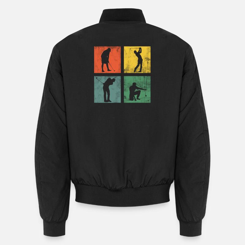 Golfspieler Golfer Golf Golfen Geschenk Unisex Bomberjacke