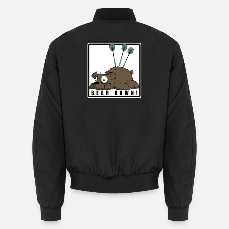 Drôle de fléchettes motif comique. POURSUIVEZ ! - Bomber unisexe - noir