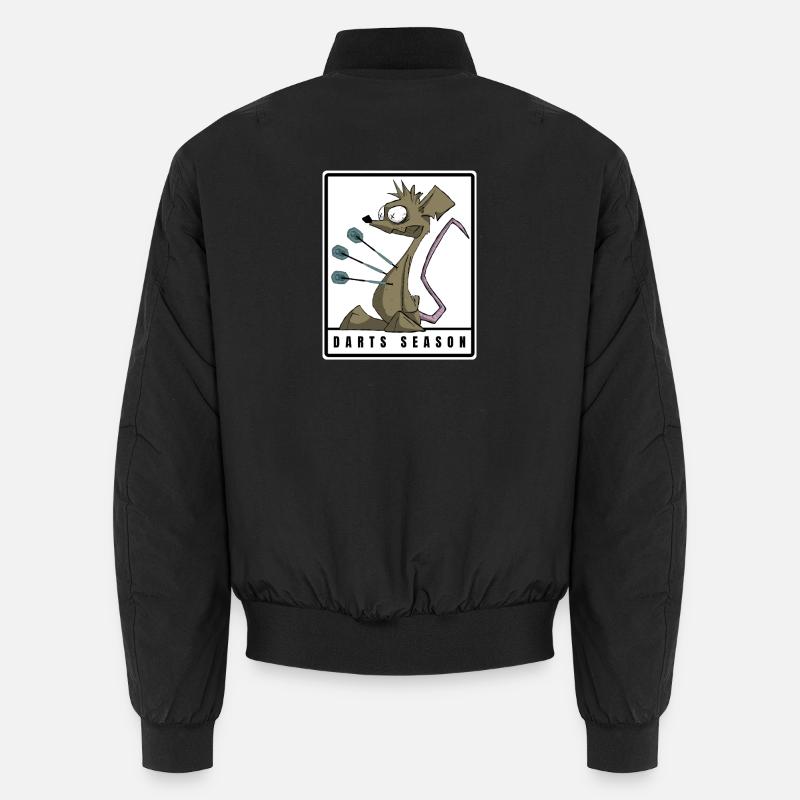Funny DARTS SEASON Comic Motif - Unisex Bomber Jacket - black