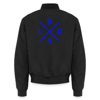1904 Gelsenkirchen Ruhrpott Football pour les vrais fans - Bomber unisexe - noir - Dos - AI Model Male 185 light (185cm)