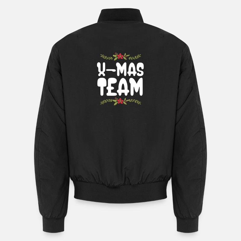 X-Mas Team - Unisex Bomber Jacket - black