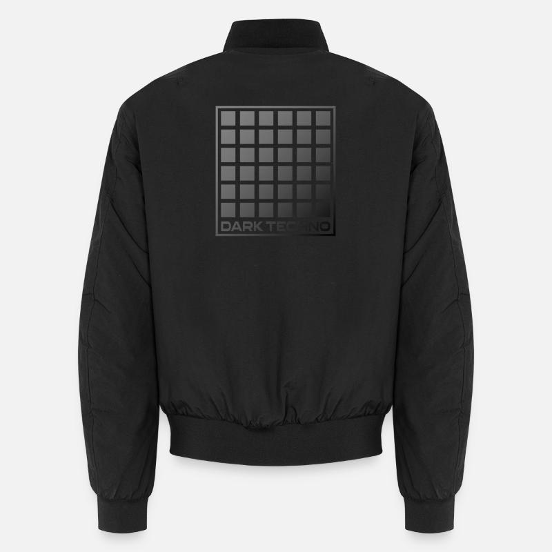 Dark Techno Grid - Unisex Bomber Jacket - black