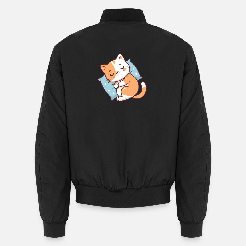 Cozy Kitten Resting Unisex Bomber Jacket