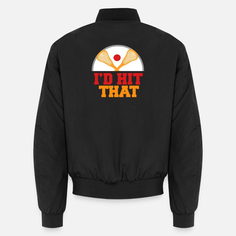 I'd Hit That Funny Lacrosse Player Humor Pun Unisex Bomberjacke