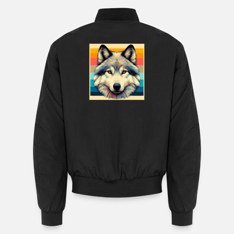 Loup - Bomber unisexe - noir
